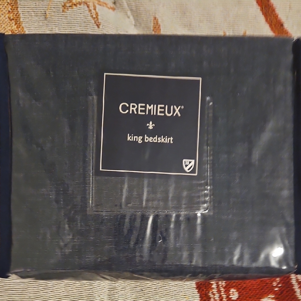 Daniel Cremieux Dark Blue King Bedskirt